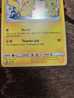 Pikachu SM162 Sm Holo Black Star Promo card, Lightly Played - Image 4