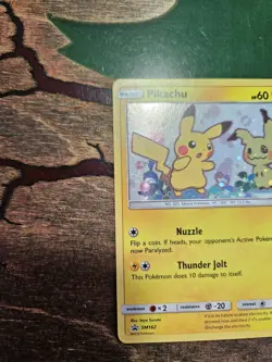Pikachu SM162 Sm Holo Black Star Promo card, Lightly Played - Image 5