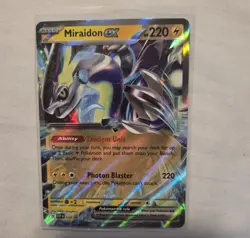Pokemon Miraidon EX Holo Black Star Promo Card SVP 028 Scarlet & Violet - Image 1