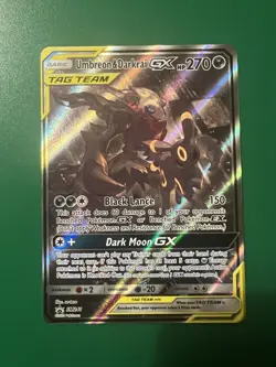Pokemon Card: Umbreon & Darkrai GX - SM241 - SM Promos (SMP). Excellent Cond - Image 1