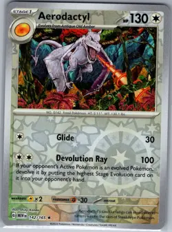 Aerodactyl 142/165 Reverse Holo SV: Scarlet & Violet 151 - Pokemon Card - NM - Image 1