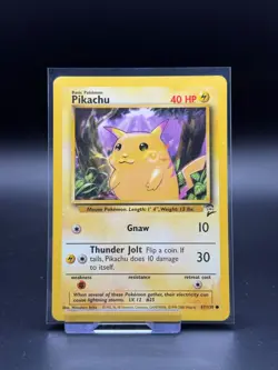 Pikachu 87/130 Base Set 2 MP Pokemon Card TCG Vintage - Image 1