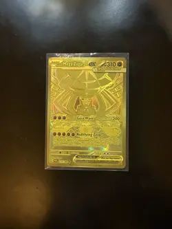 Pokemon Mega Zygarde EX Gold Full Art Foil 310 HP 200 Attack POR 124/088 Card - Image 1