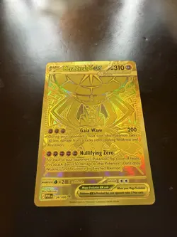 Pokemon Mega Zygarde EX Gold Full Art Foil 310 HP 200 Attack POR 124/088 Card - Image 3
