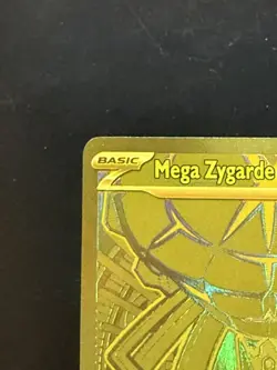 Pokemon Mega Zygarde EX Gold Full Art Foil 310 HP 200 Attack POR 124/088 Card - Image 4