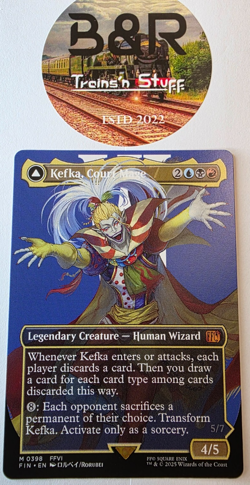 MTG - Kefka, Court Mage Kefka, Ruler of Ruin - MYTHIC, MINT, Alt-Art - FIN 0398 - Image 1