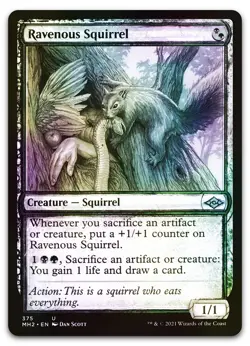 Ravenous Squirrel (Showcase) #375 (Foil) (NM) Modern Horizons 2 MH2 Magic MTG - Image 1