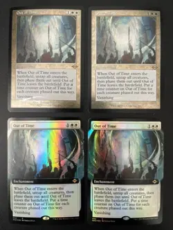 MTG- Out of Time x4 - MH2 - (2x Extended Art, 2x Retro Border) All FOIL - Image 1