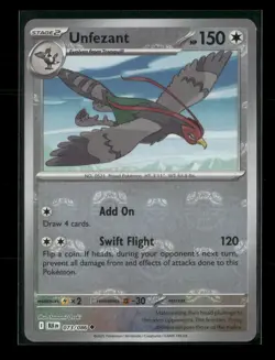 Unfezant (Master Ball Pattern) 073/086 Holo Black Bolt NM/M Pokemon - Image 1