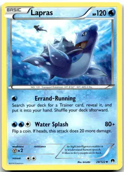 Pokemon Lapras BREAKpoint BKP #28/122 Uncommon LP BUY 2, 1 FREE! - Image 1