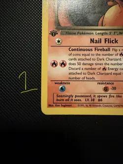 2000 Pokemon 1st Edition Team Rocket Non Holo Dark Charizard #21/82 - Image 5