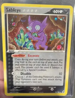 Sableye 10/100 Crystal Guardians Holo Pokemon TCG - Image 1