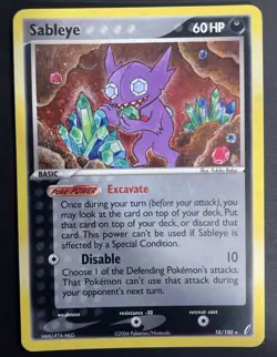 Sableye 10/100 Crystal Guardians Holo Pokemon TCG - Image 2