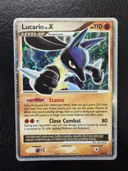 Lucario LV.X DP12 Diamond and Pearl Promo Holo Pokemon TCG With Swirls🌀MP - Image 1
