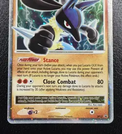 Lucario LV.X DP12 Diamond and Pearl Promo Holo Pokemon TCG With Swirls🌀MP - Image 3