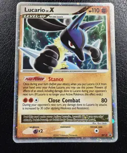 Lucario LV.X DP12 Diamond and Pearl Promo Holo Pokemon TCG With Swirls🌀MP - Image 4