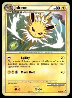 POKEMON JOLTEON CALL OF LEGENDS 45/95 UC LP - Image 1