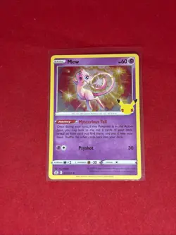 Mew 2021 Pokemon Celebrations 25th Anniversary Holo Rare 011/025 TCG - Image 1