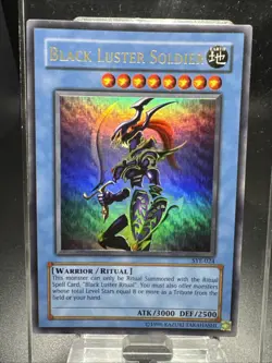 BLACK LUSTER SOLDIER YU-GI-OH SYE-024 WARRIOR RITUAL 1996 ULTRA RARE - Image 1