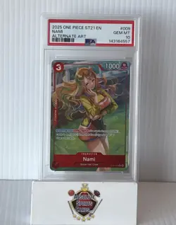 2025 ONE PIECE STARTER DECK ST21-EX GEAR 5 ALTERNATE ART #009 NAMI PSA 10 GM - Image 1