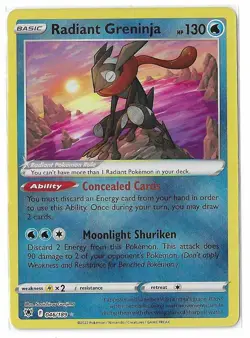 Radiant Greninja - 046/189 - Pokemon Astral Radiance Radiant Rare Card NM - Image 1