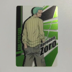 PREORDER Roronoa Zoro Japanese One Piece Morinaga Wafer Clear Card Bandai - Image 1
