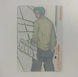 PREORDER Roronoa Zoro Japanese One Piece Morinaga Wafer Clear Card Bandai - Image 2