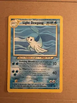 Pokemon TCG Light Dewgong Neo Destiny Card 45/105 Unlimited Uncommon - Image 1