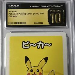 CGC Pristine 10 Pikachu Old Maid Pokemon Playing Cards 2019 Japanese 6135433C035 - Image 4