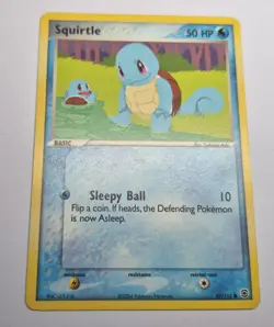 2004 Pokemon TCG Squirtle 82/112 Fire Red & Leaf Green Non Holo Trading Card - Image 3