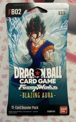 Dragon Ball Fusion World Card Game Blazing Aura FB02 Booster Pack English VEGITO - Image 1