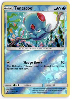 Pokemon TCG Tentacool 23/145 SM - Guardians Rising Common Reverse Holo - Image 1
