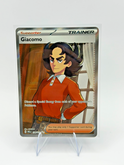 Pokemon Giacomo 138/131 Full Art Trainer Prismatic Evolutions NM Holo - Image 1