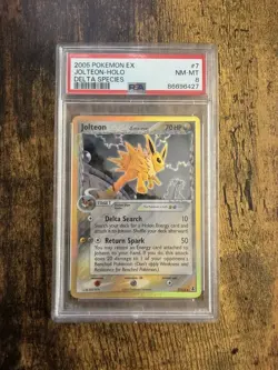 2005 Pokemon EX Jolteon Delta Species Holo 7/113 PSA 8 NM-MT Rare - Image 1