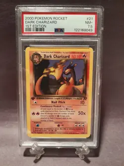 1st Edition Dark Charizard 21/82 - PSA 7.5 NM+ - Team Rocket set - Pokemon Card - Image 1