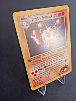 Pokemon TCG Brock's Mankey 68/132 + Brock's Primeape 35/132 Gym Heroes 1st Ed NM - Image 2