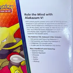 Pokemon TCG Alakazam V Box Factory Sealed 4 Booster Packs with Foil Bonus - Image 5
