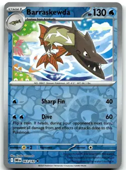 Pokemon Barraskewda Destined Rivals DRI #063/182 Uncommon Reverse Holo NM - Image 1