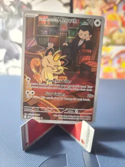 Pokemon TCG Team Rockets Meowth Card 203/182 Destined Rivals Set - Image 1