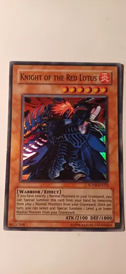 Knight of the Red Lotus - SOVR-EN032 - Super Rare - Yugioh LP - Image 1