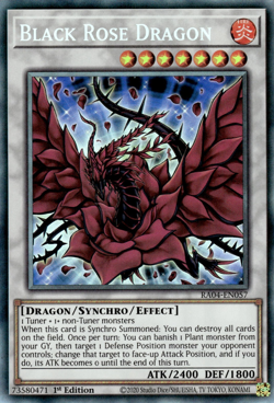 Yugioh! 1x Black Rose Dragon RA04-EN057 Collector's Rare 1st Ed NM - Image 1
