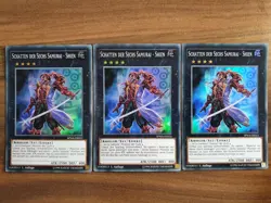 3x Yu-Gi-Oh! SPWA-DE012 Schatten der Sechs Samurai - Shien Super Rare NM 1st - Image 1