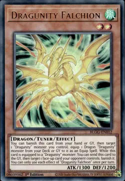 Dragunity Falchion - Ultra Rare 1st Edition BLGG-EN012 - NM - YuGiOh - Image 1