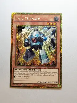 YuGiOh TCG Card Junk Changer PGL3-EN002 Gold Secret Rare 1st Edition - Image 1