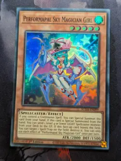 Performapal Sky Magician Girl SUDA-EN099 Super Rare 1st Edition YuGiOh TCG - Image 1