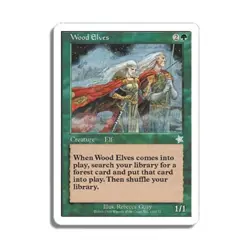 WOTC MtG Starter Series 1999 Wood Elves (U) EX - Image 1