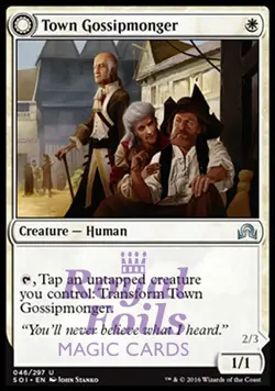 Town Gossipmonger / Incited Rabble 2x FOIL MTG Shadows Over Innistrad Uncommon - Image 1