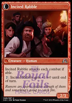 Town Gossipmonger / Incited Rabble 2x FOIL MTG Shadows Over Innistrad Uncommon - Image 2