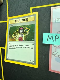 Pokemon Card Erika Gym Heroes Unlimited Holo Rare 16/132 NA 💎MP Crease💎 - Image 3