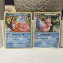 Pokemon Slowpoke 66/90 & Slowbro 38/90 Evolution NEAR MINT - Image 1